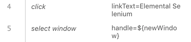 Using the named handle to switch to the window Test Steps